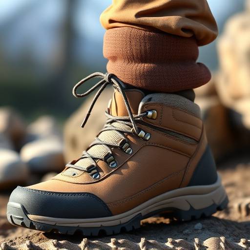 A sturdy pair of hiking boots with good ankle support