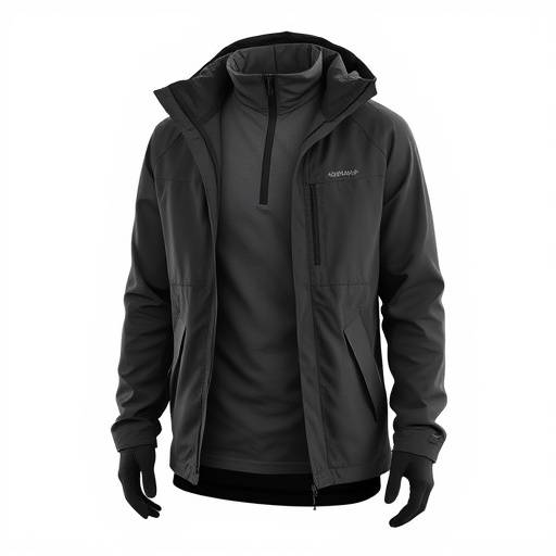 Layered clothing showing a moisture-wicking base layer and a waterproof jacket