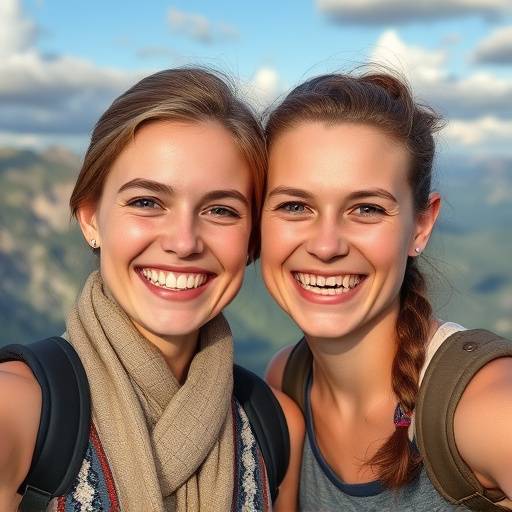 Team members Elara Vance and Rhys Sterling smiling and standing in front of a mountain landscape